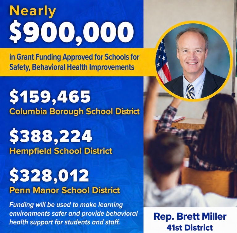 Local Schools to Receive Nearly $900,000 in School Safety Grants